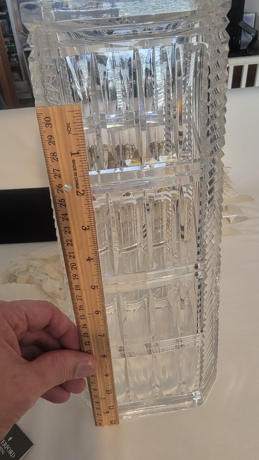 Waterford Crystal Vase 1/1 Signed Jim O’Leary 1993 Master Cutter 14”