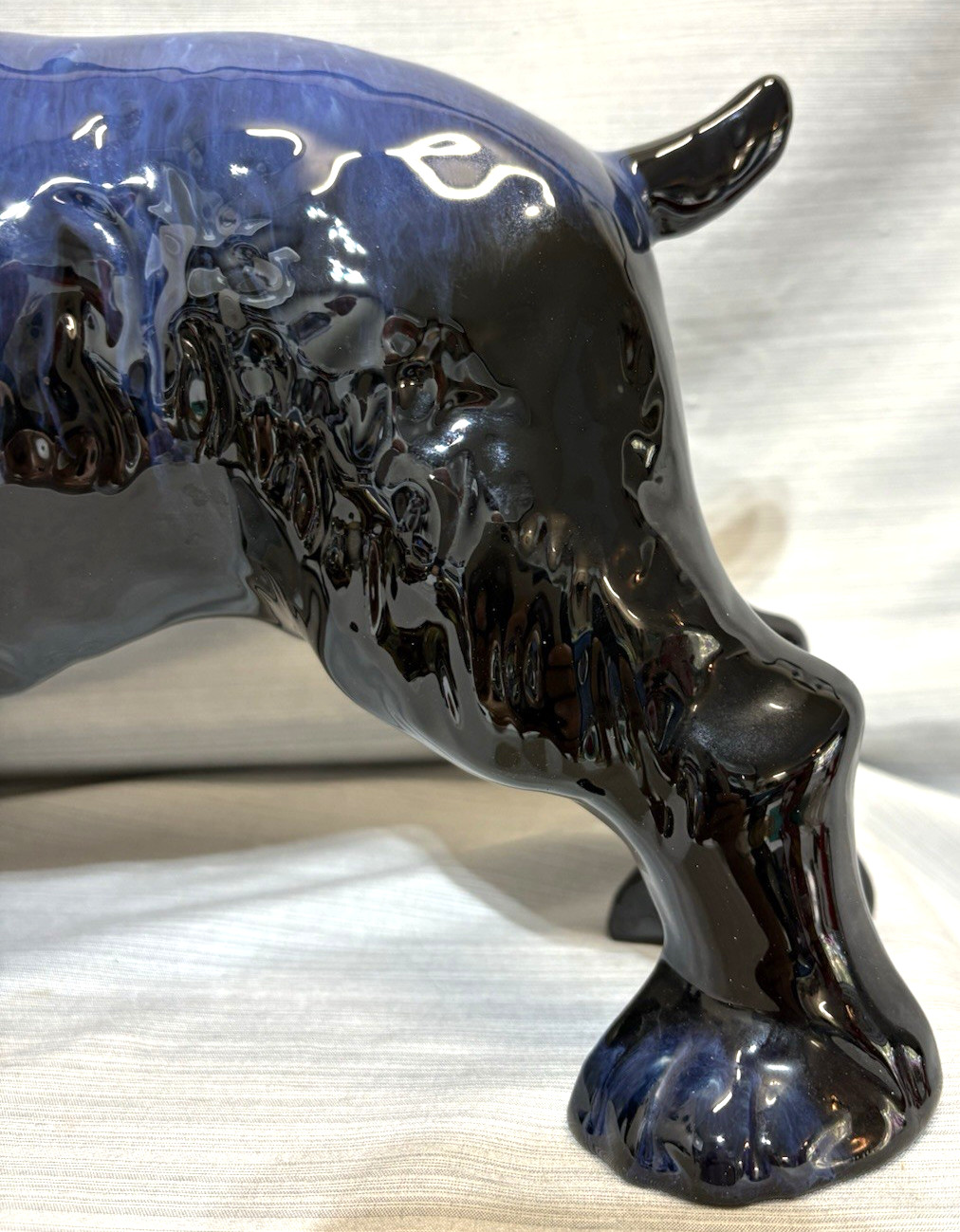 Vintage Blue Mountain Pottery Standing Spaniel Dog Canadian Art Pottery Figurine