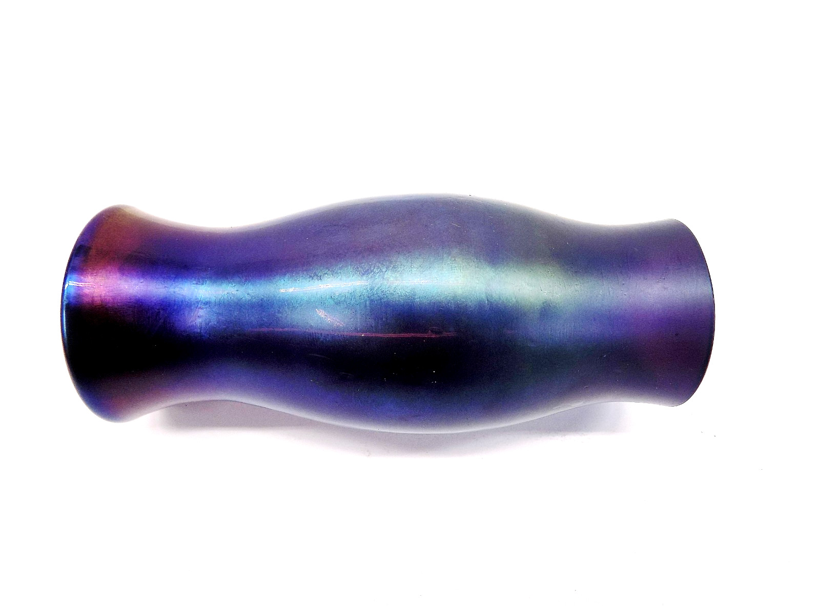 Lovely Antique Iridescent Amethyst Art Glass Vase, Probably Loetz