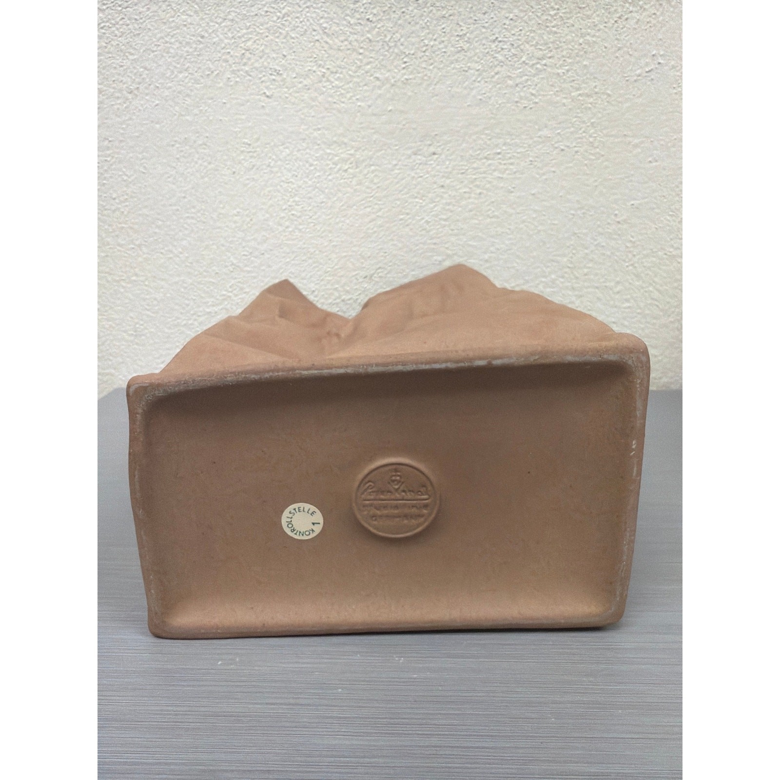 Rosenthal Studio Line Brown Paper Bag Vase Tapio Wirkkala Design Germany 7.5”