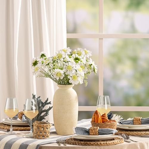 Ceramic Flower Vase, 12.5″ Large Rustic Farmhouse Decor Vase for Home, Table