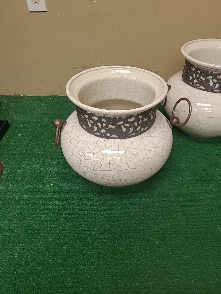 2 Tony Evans Raku Pottery Vessel Vase Large – SIGNED/NUMBERED (BFEB-06-001)