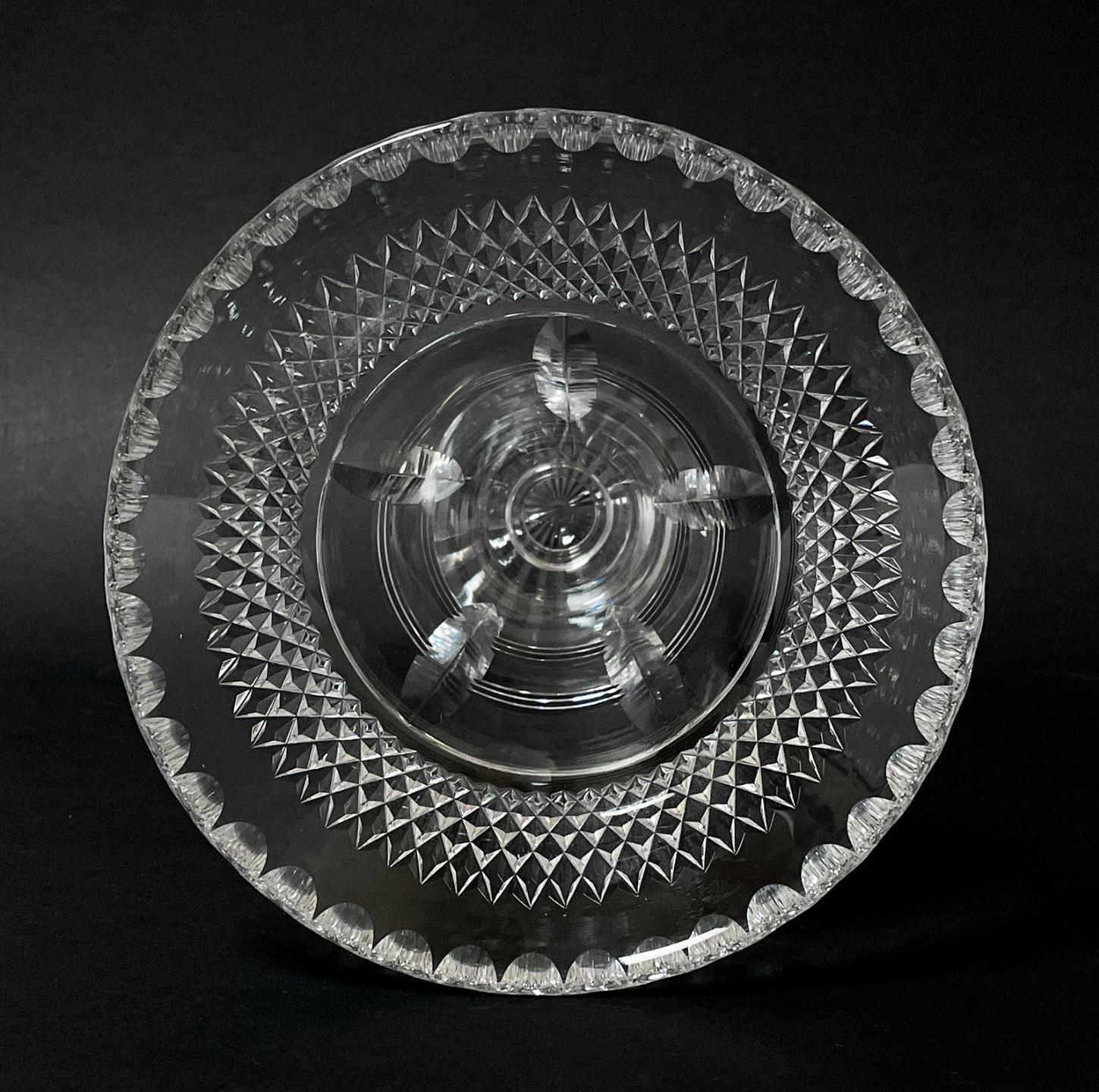 VINTAGE STOURBRIDGE GLASS Co CUT CRYSTAL VASE ART DECO SIGNED