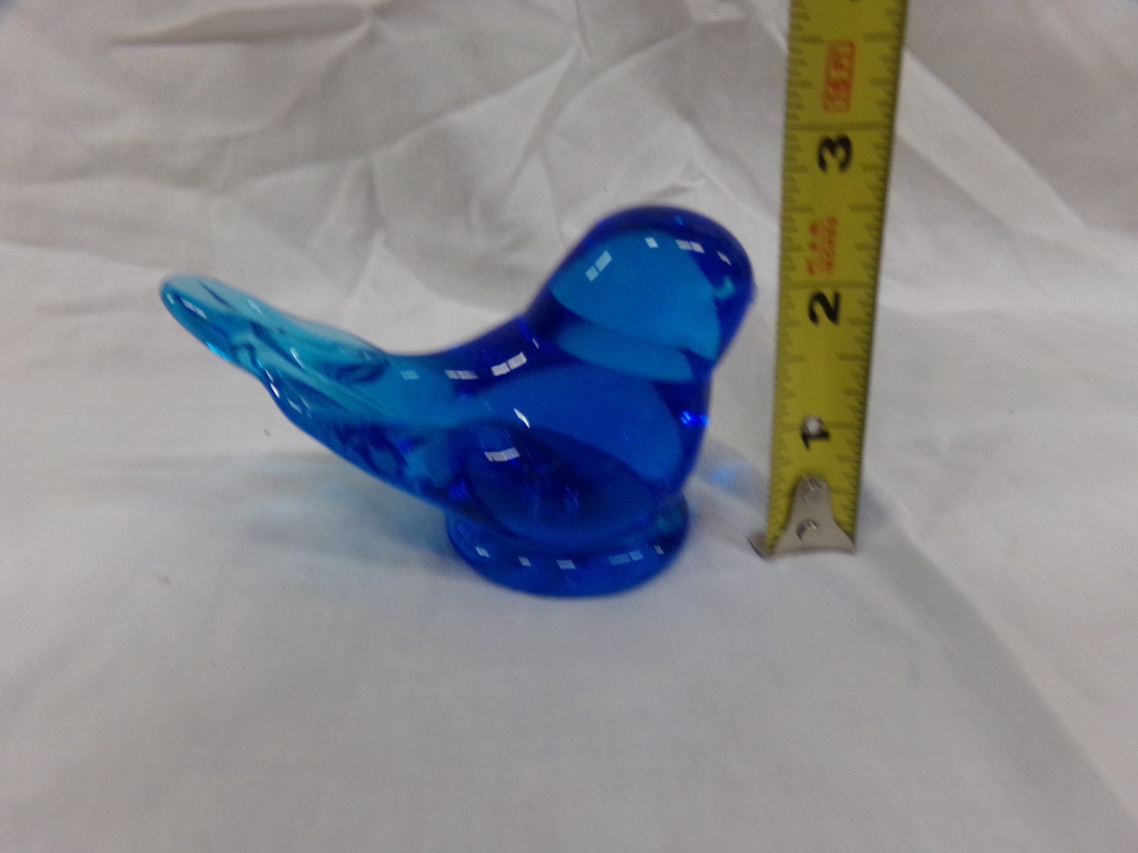 Vintage Bluebird of Happiness Signed Leo Ward 2001 Terra Studios Art Glass