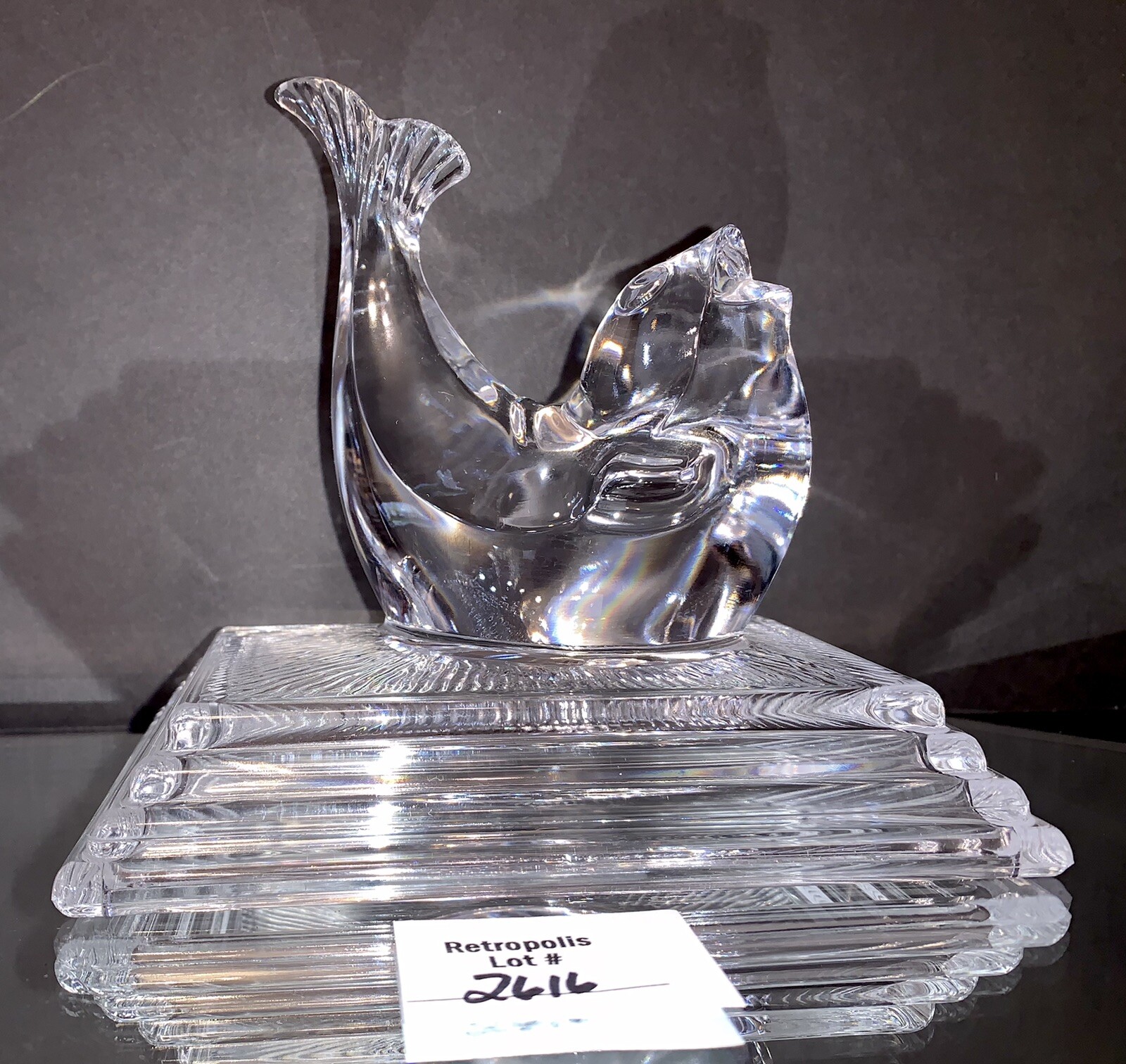 Seal Sea Lion Crystal Nautical Towel Paperweight Vintage Oceanic