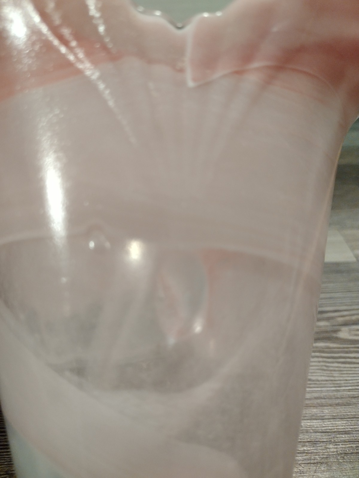Vintage Lavorazione Arte Murano Vase Pink Swirl Made in Italy 4.5′ tall