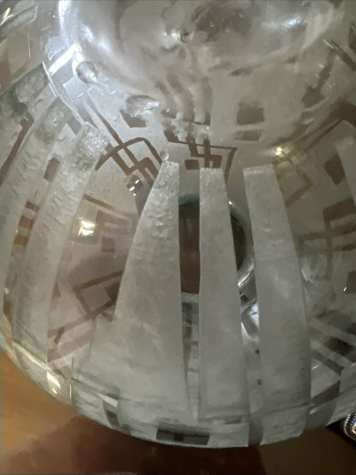 Daum Nancy Smoke Geometric Spherical Vase C 1878 9.5”H Etched Marked Art Deco