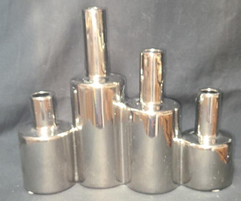 Torre & Tagus Silver Multi Level Tube Vase