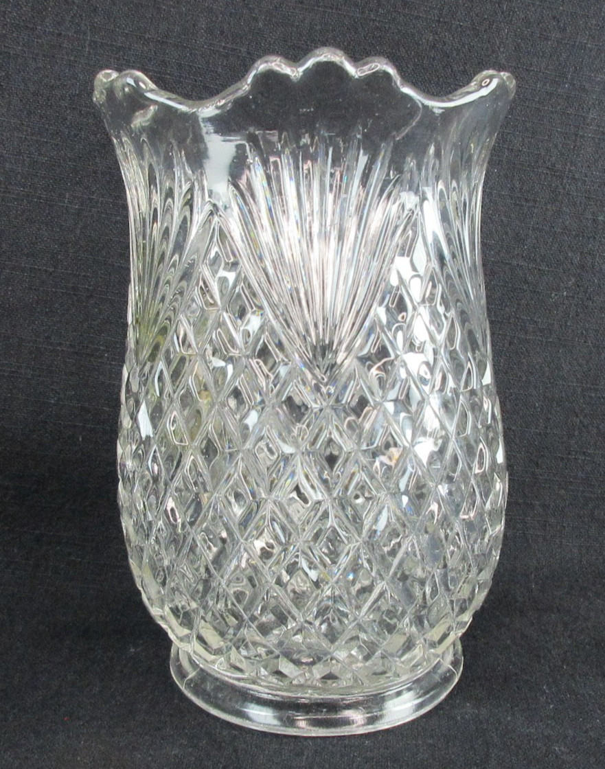 EAPG Celery Vase-Pineapple & Fan-c.1895-U.S Glass