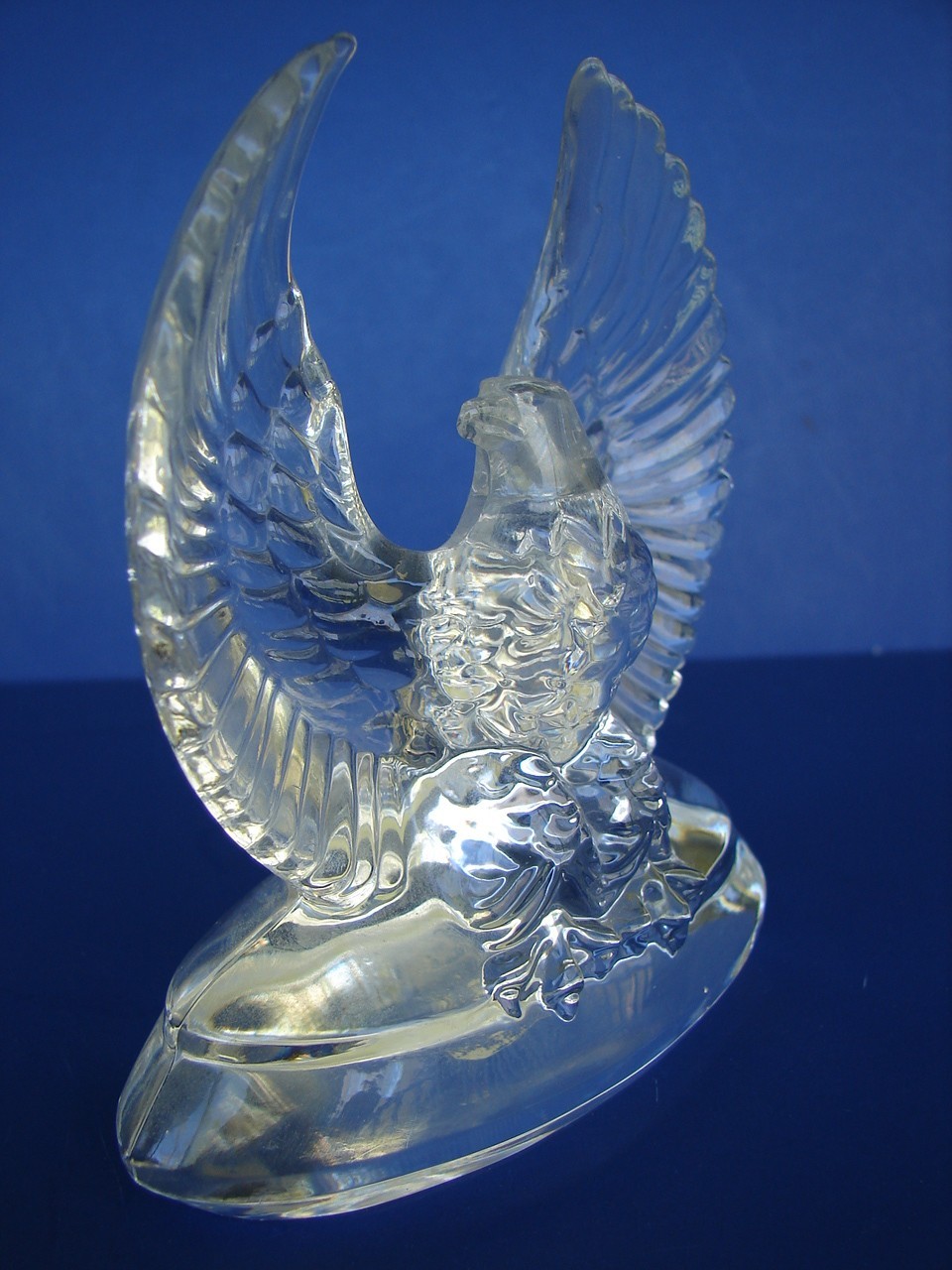 Crystal Eagle Figurine Statue 24% Lead Paperweight Stolzle Kristall Austria