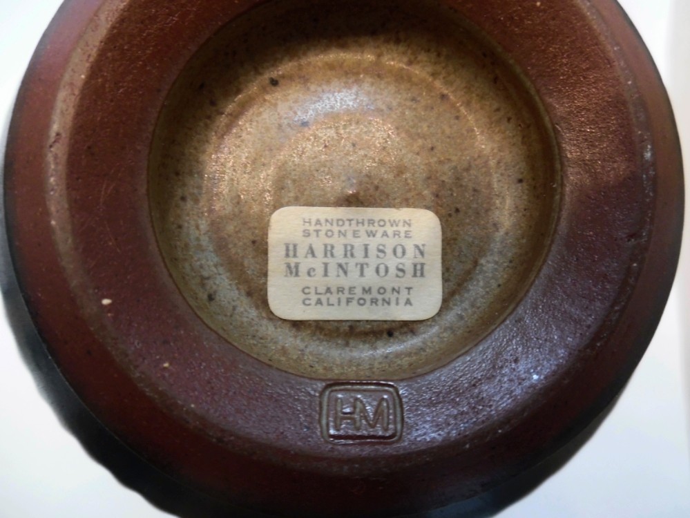 Vtg Harrison McIntosh 1914-2016 Claremont CA Modernist Stoneware Pottery Vase 9″