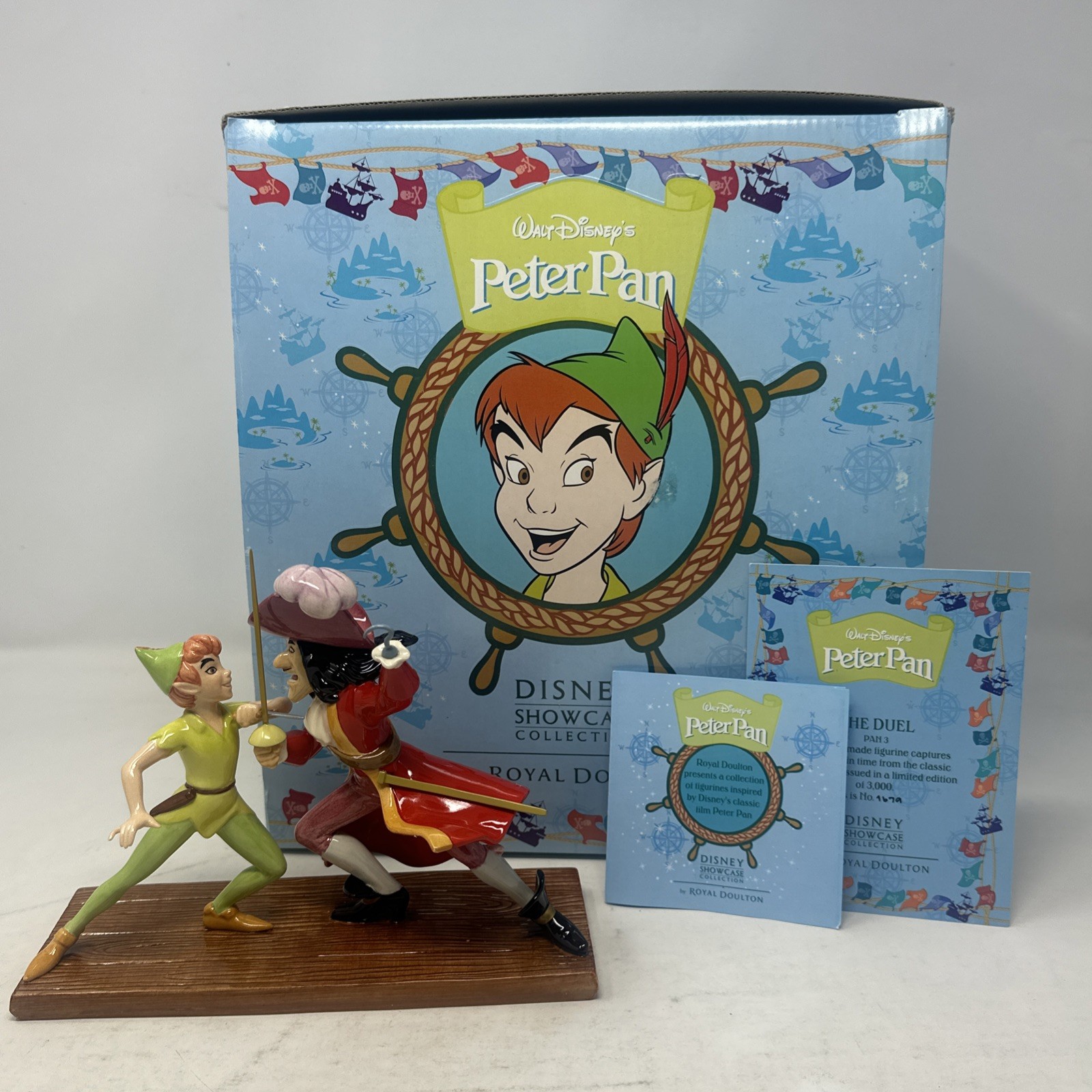 Disney Showcase By Royal Doulton Peter Pan & Hook The Duel LE 1679/3000
