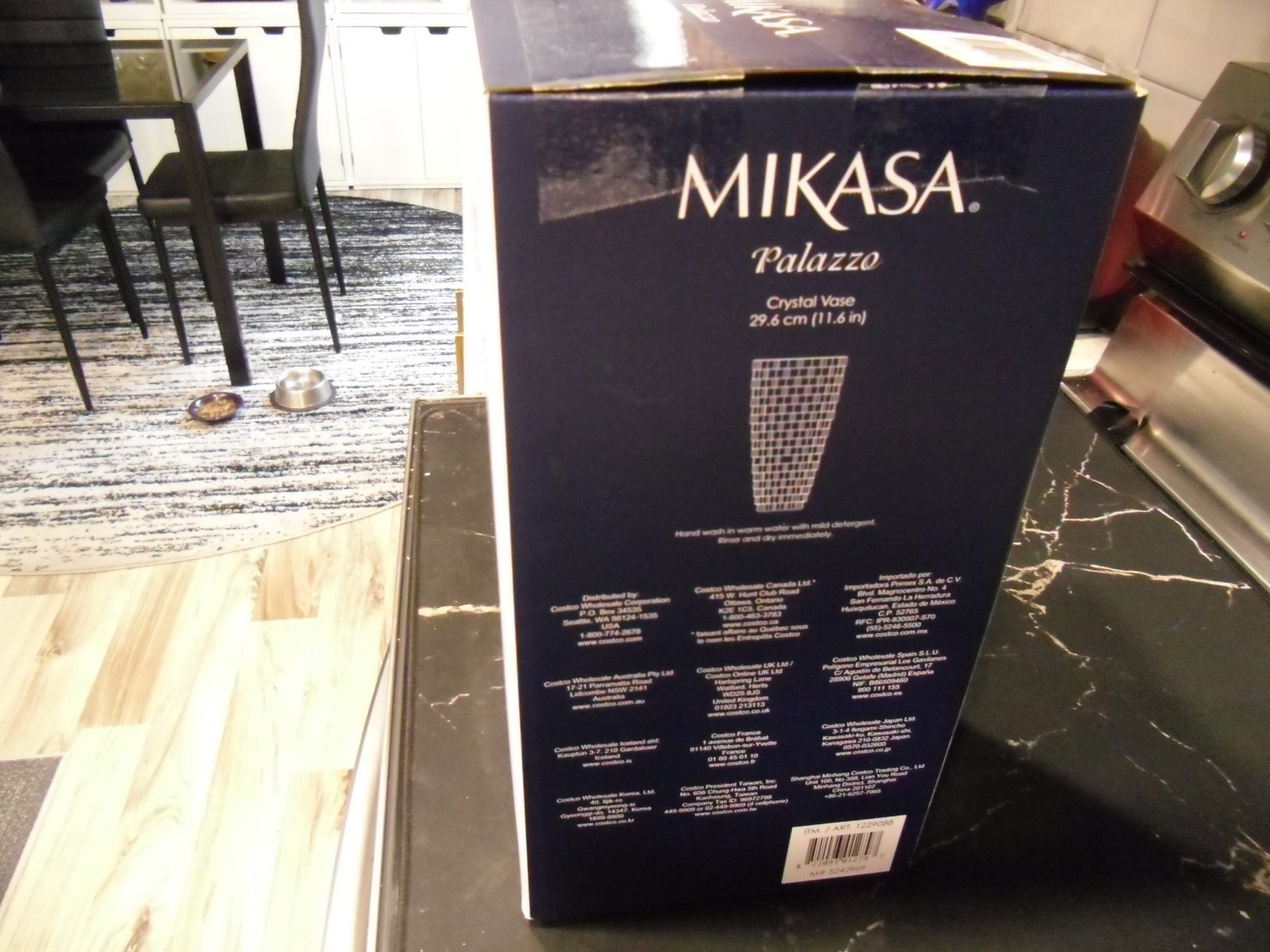 Mikasa Palazzo 11.6 Inch Crystal Glass Vase Centerpiece Flowers