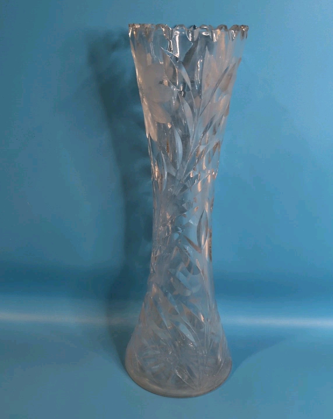 Very Nice ABP Brilliant Period Cut Glass Floral Vase