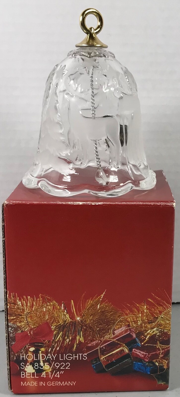 VINTAGE Collectable Mikasa “Holiday Lights” Lead Crystal Christmas Bell
