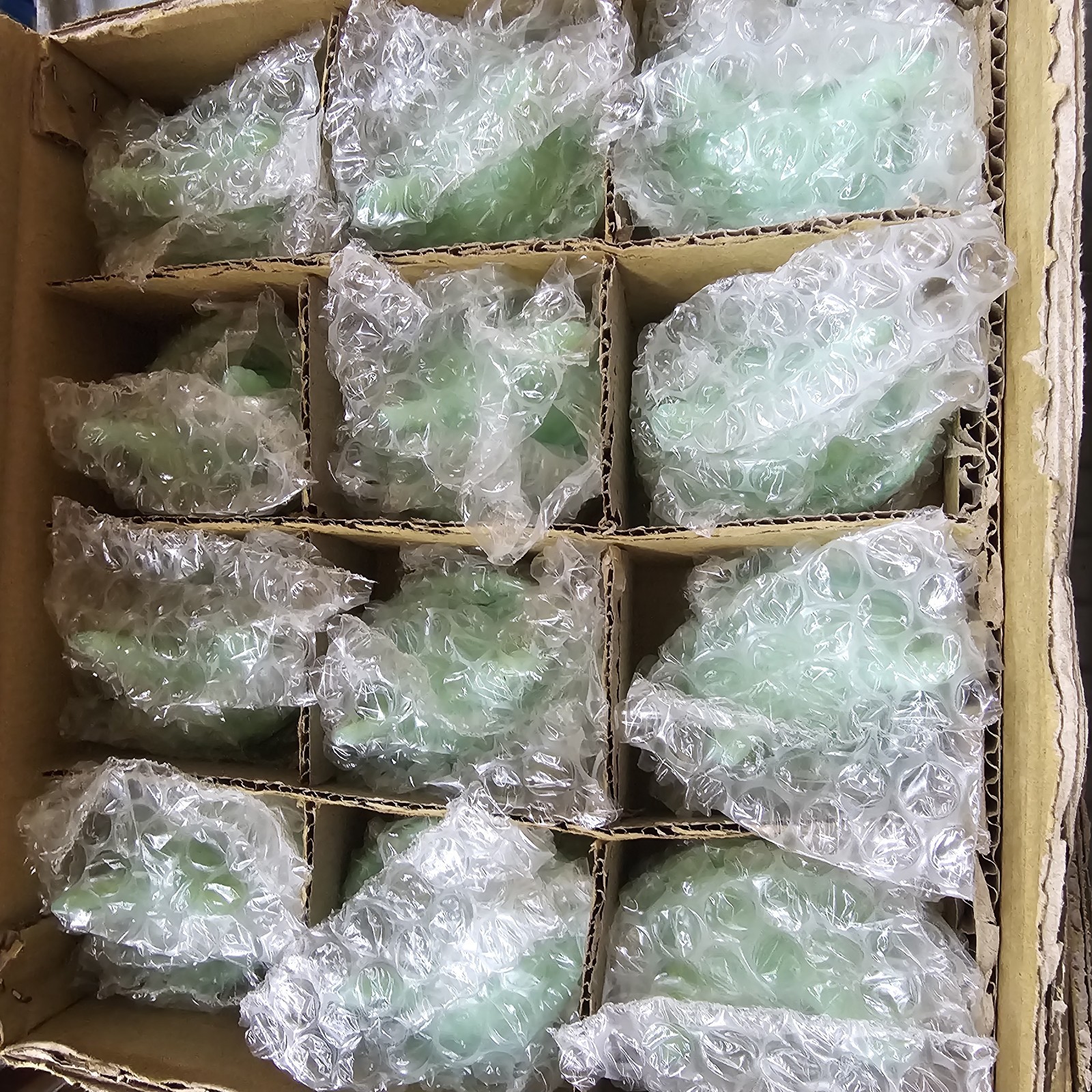 Get a DOZEN for one Price. NEW 2 1/2″ Mini HEN on NEST, JADEITE.