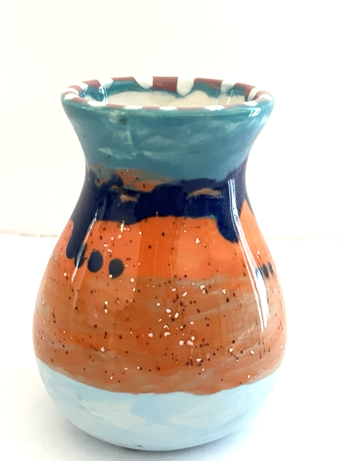 Collection 3 pcs Southwest Pottery 1 bowl 2 vases All signed by Artisan Handmade