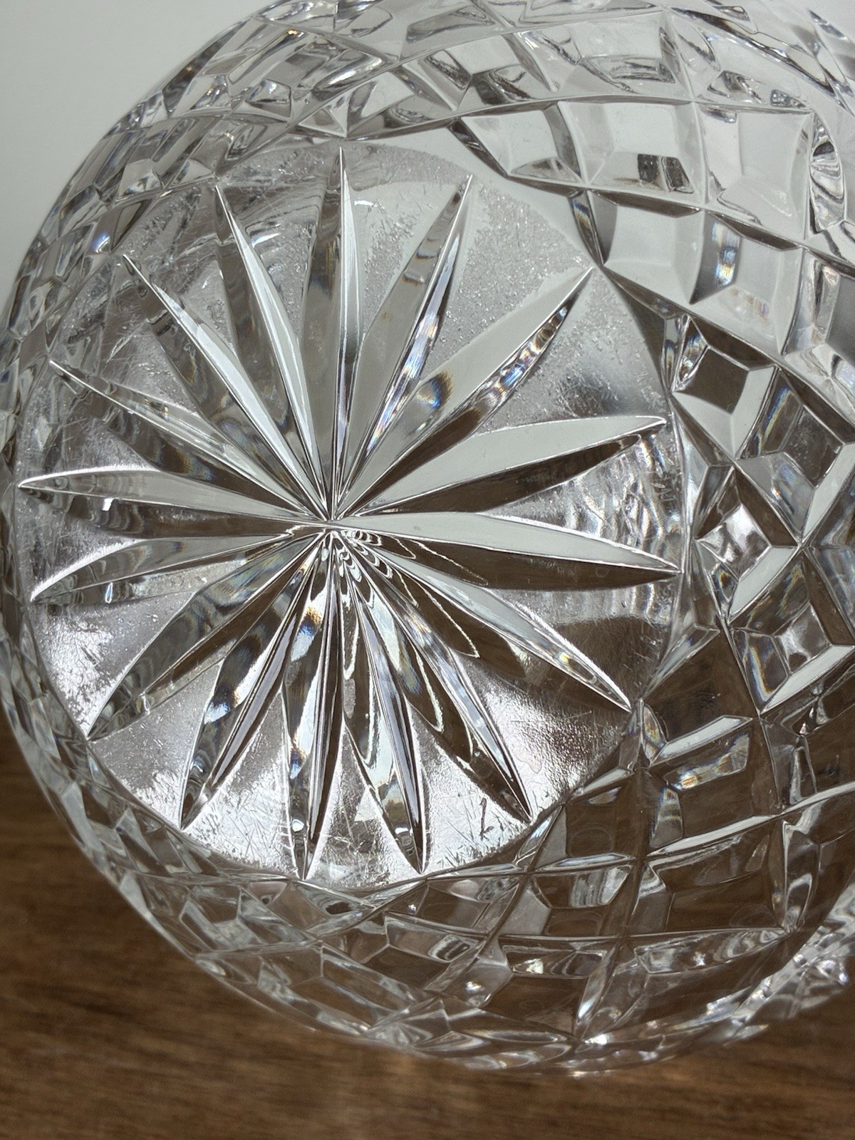 Crystal Basket Candy Dish With Handle Vintage Clear Cut Design