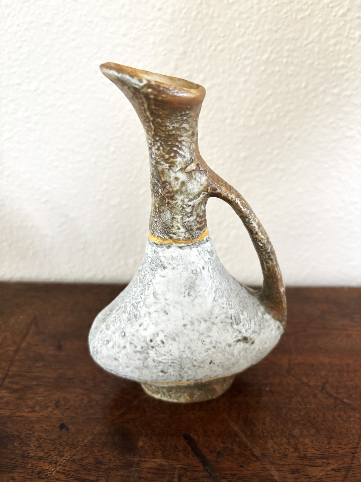 Vintage Handmade F.Lli Marchi Brescia Ancient Egypt Vase Pitcher Italian Pottery