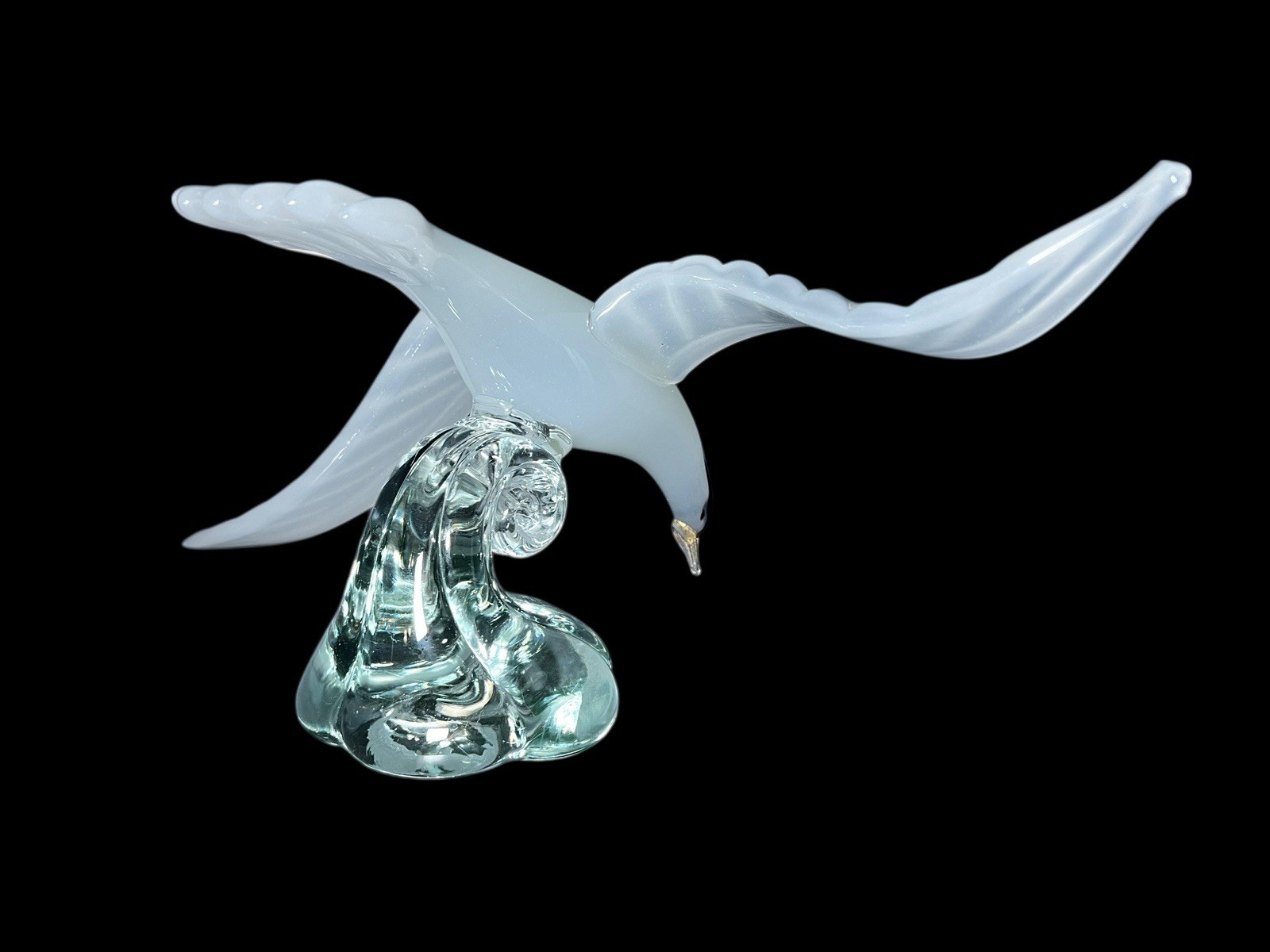 HUGE Vintage Murano Flying Seagull Massive 10lbs 18” Wingspan Opalescent