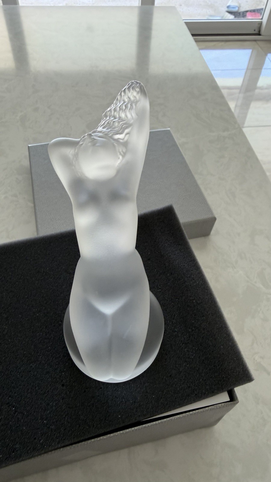 BRAND NEW IN BOX – LALIQUE “CHRYSIS” CHRYSTAL RADIATOR MASCOT NUDE FIGURINE