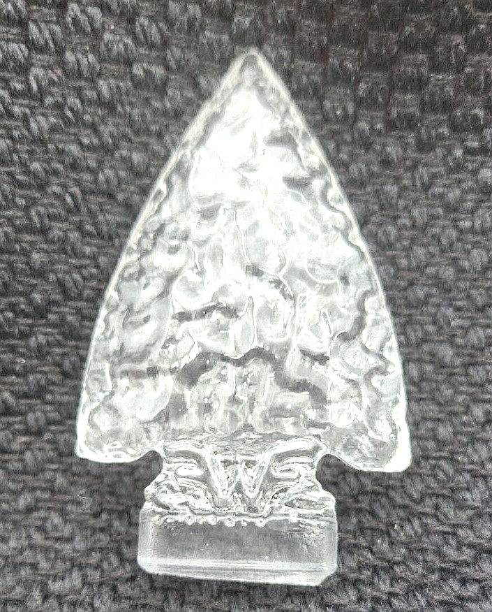 Wilkerson Crystal Clear Solid Arrowhead Indian Arrow Head Art Glass Figurine