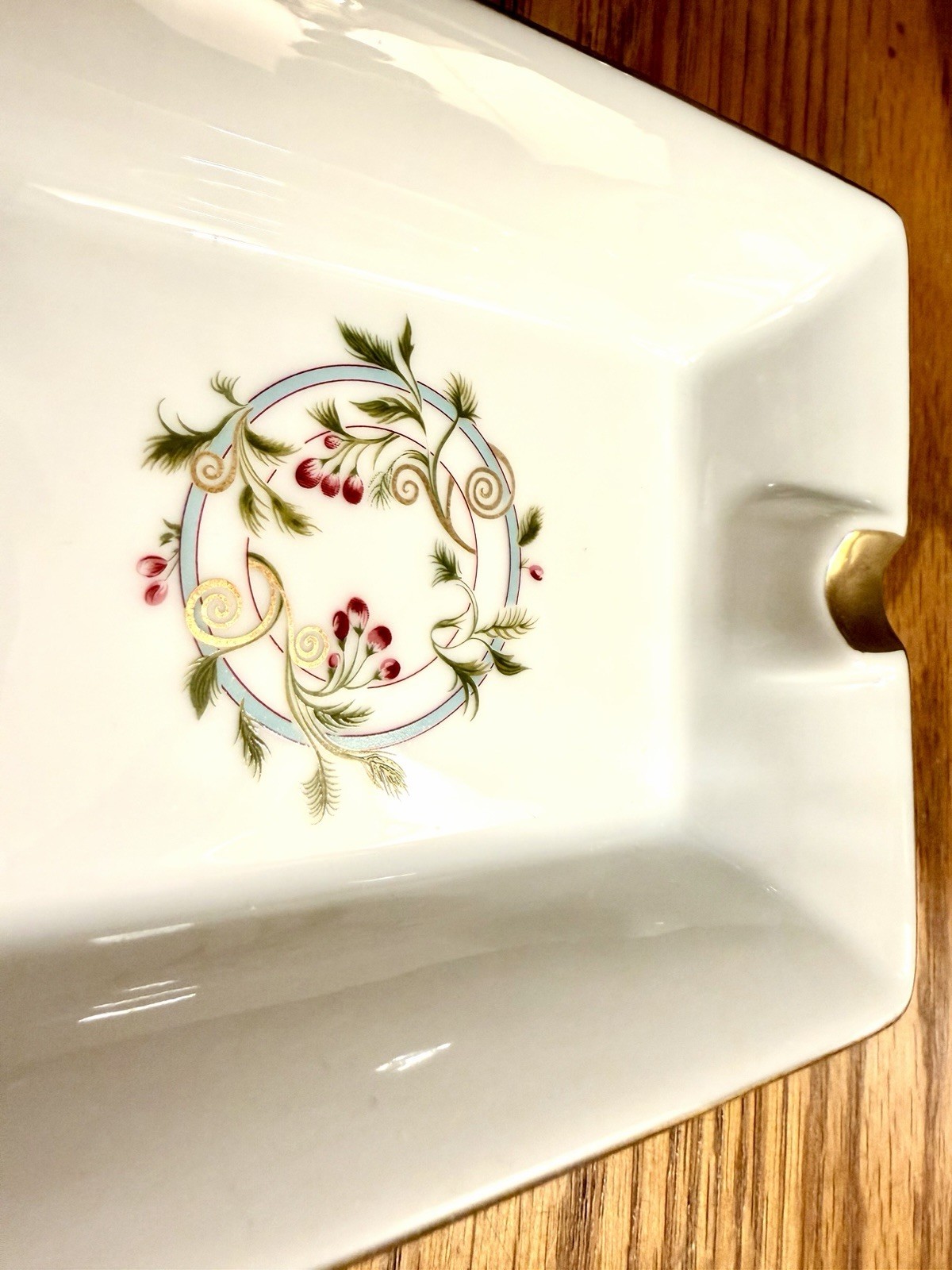 Ashtray LIMOGES THARAUD Jour D’Orient Union Limousine — Porcelain— Beautiful!