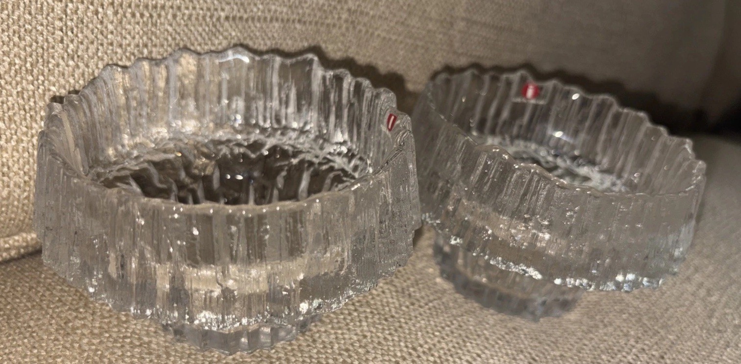 Pair Of iittala Finland Stellaria TeaLight Votive Candle Holders Wirkkala