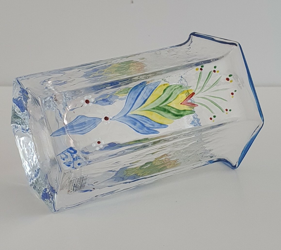🔶️VINTAGE SEA SWEDEN RUNE STRAND KOSTA BODA ART GLASS VASE MCM DANISH MODERN
