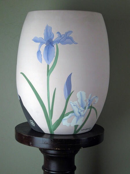 Sylvia Greg Grycner 1988 Geisha Vase Signed 19” Tall 13/150 Grycner Studios
