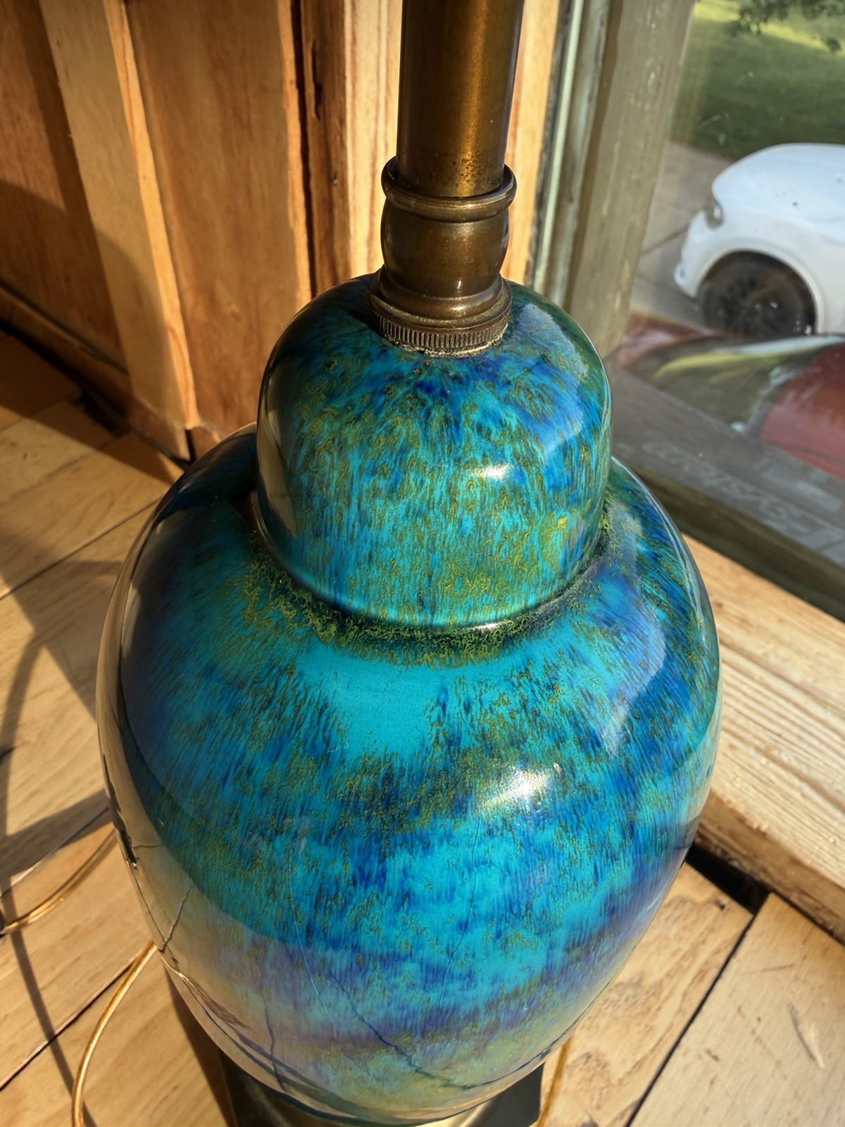 Paul Milet Sevres Green Glazed Covered Vases W/ Bronze Mounts 14.5″ H