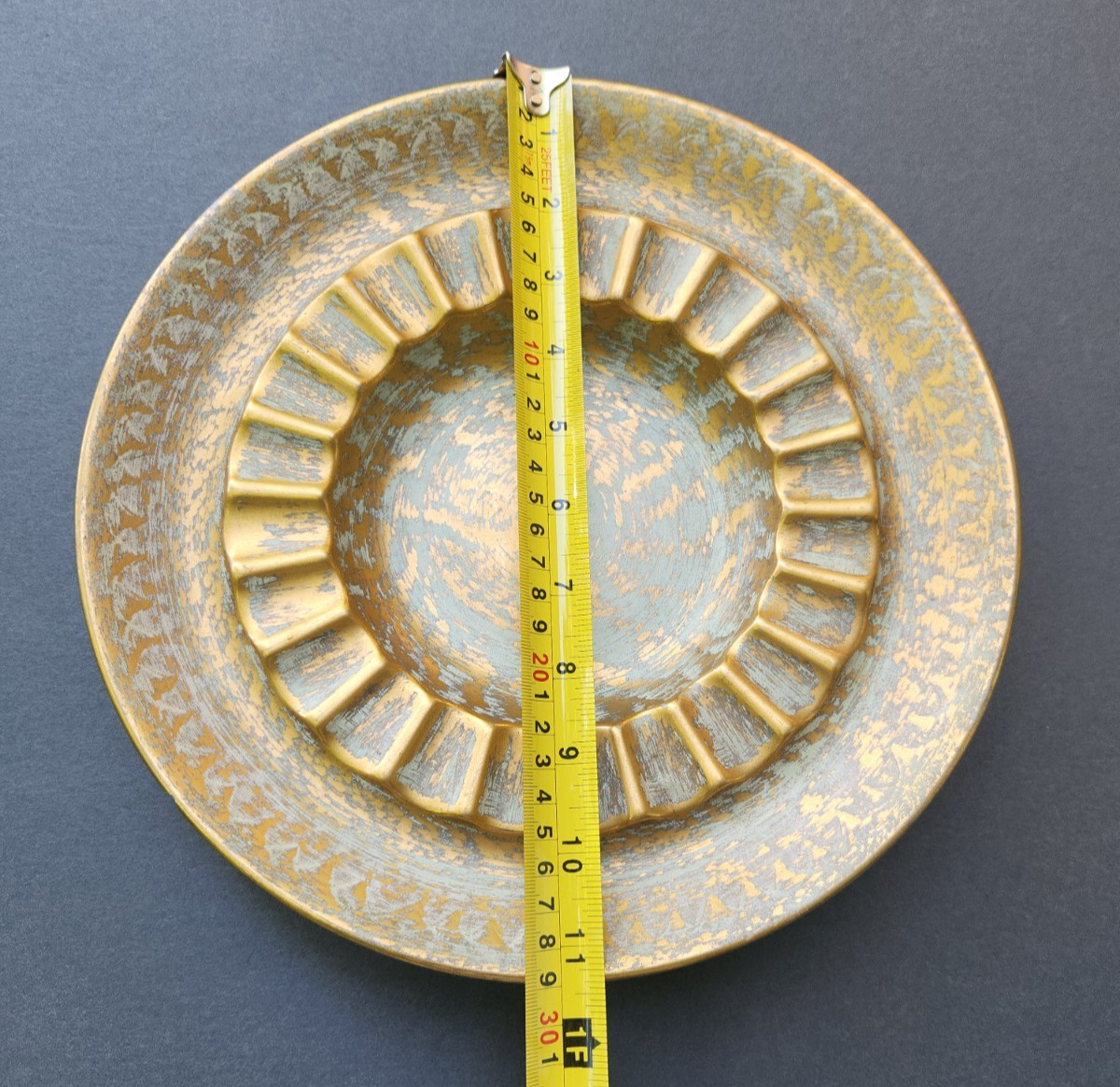 Stangl Ashtray Large Antique Gold Cigarette Cigar