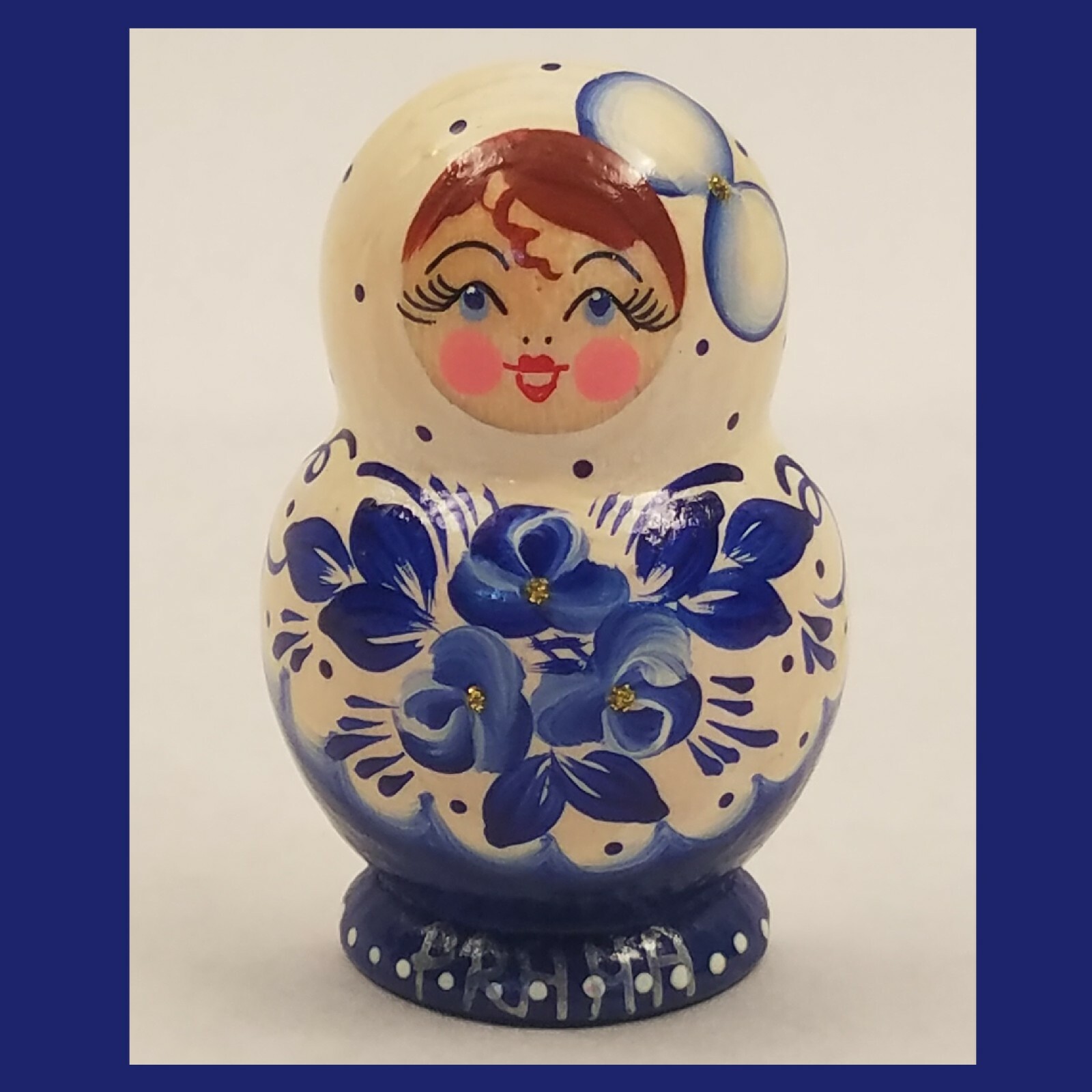 Matrushka Matryoshka Babushka Magnet Hand Painted in Russia Signed by Artist