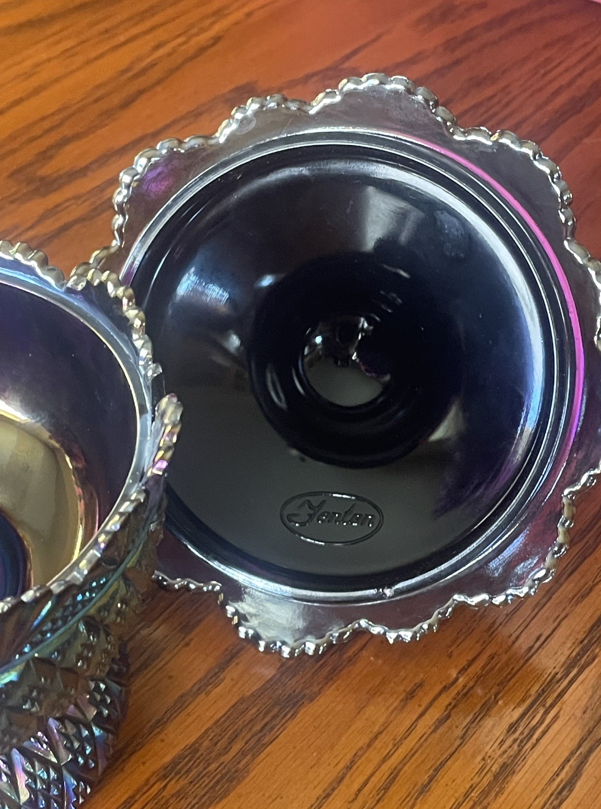 Vintage Fenton Pagoda Covered Candy Dish Amethyst Carnival