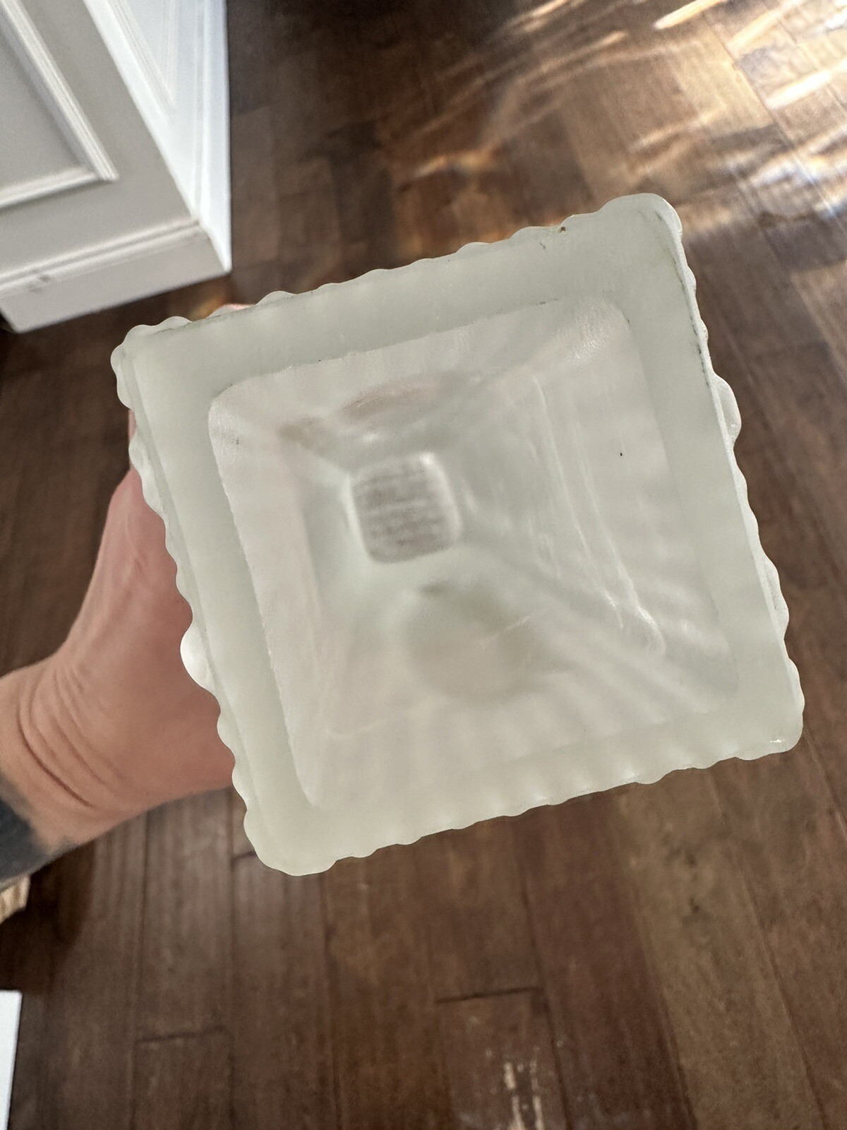 Vtg Nancy Daum Crater Collection Vase, 3.9lb, 10×2.75×2.25in