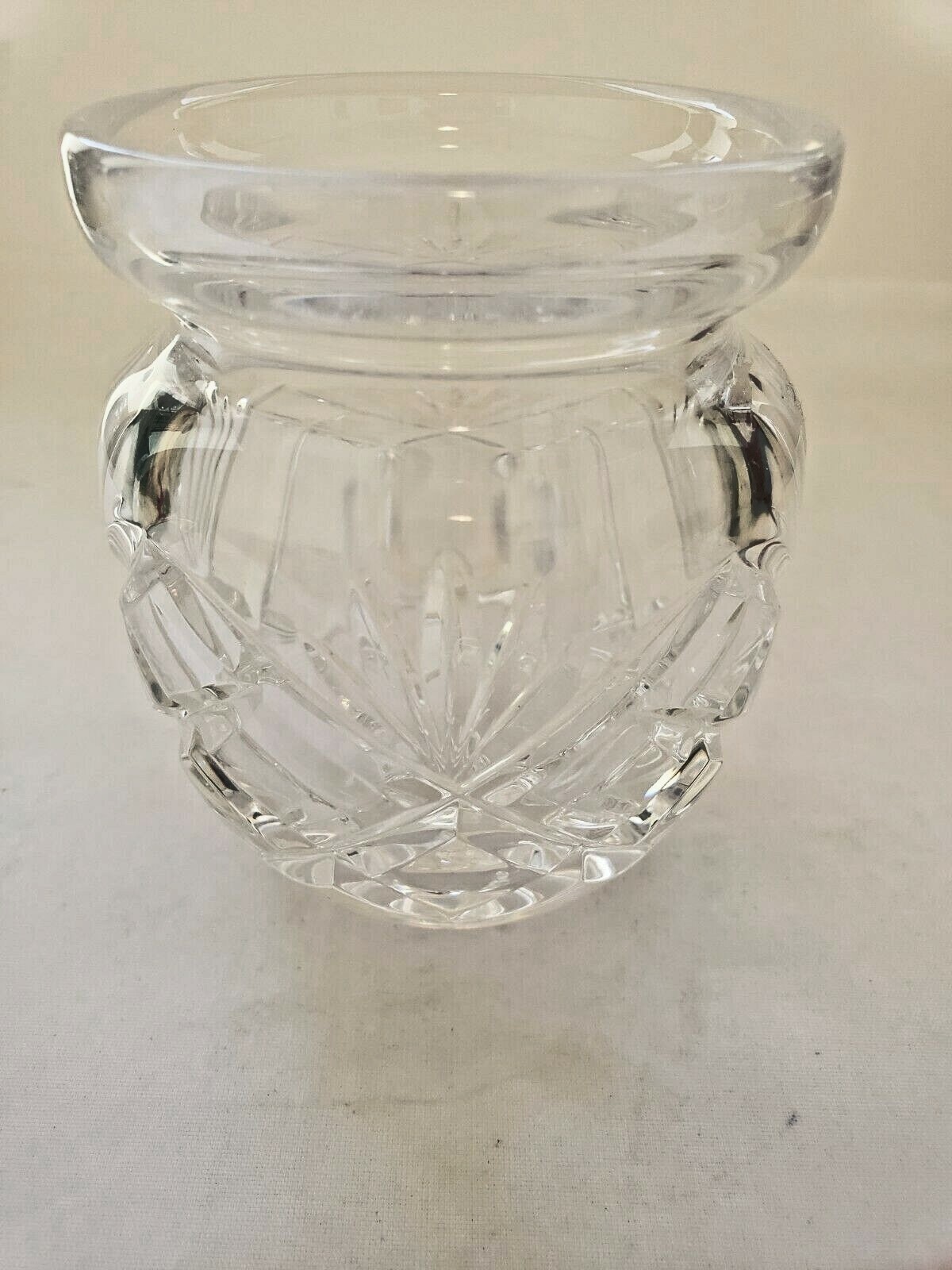 Vintage Galway Irish Crystal Wide Mouth Jar Vase NEW 3015
