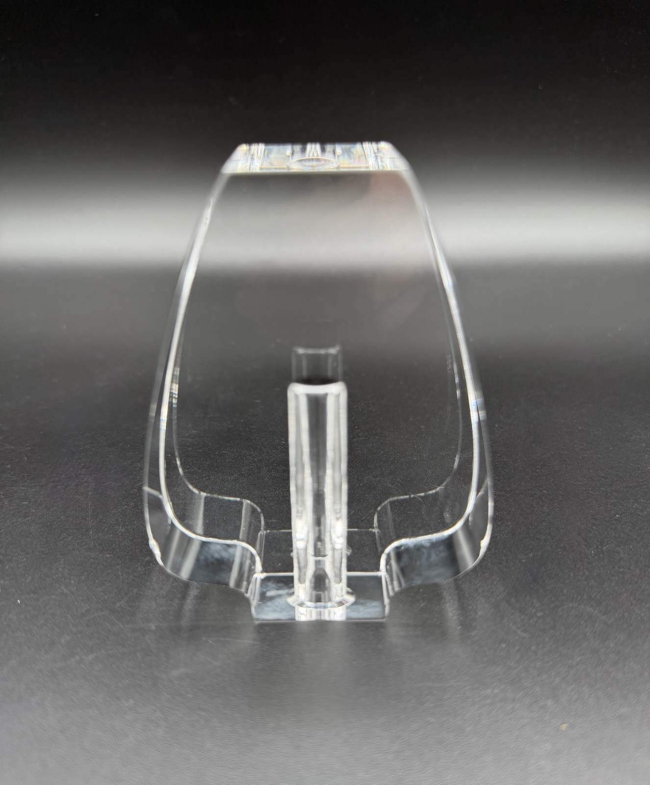 Tizo Design Clear Heavy Crystal Bud Vase 3.5” Modern Minimalist Decor