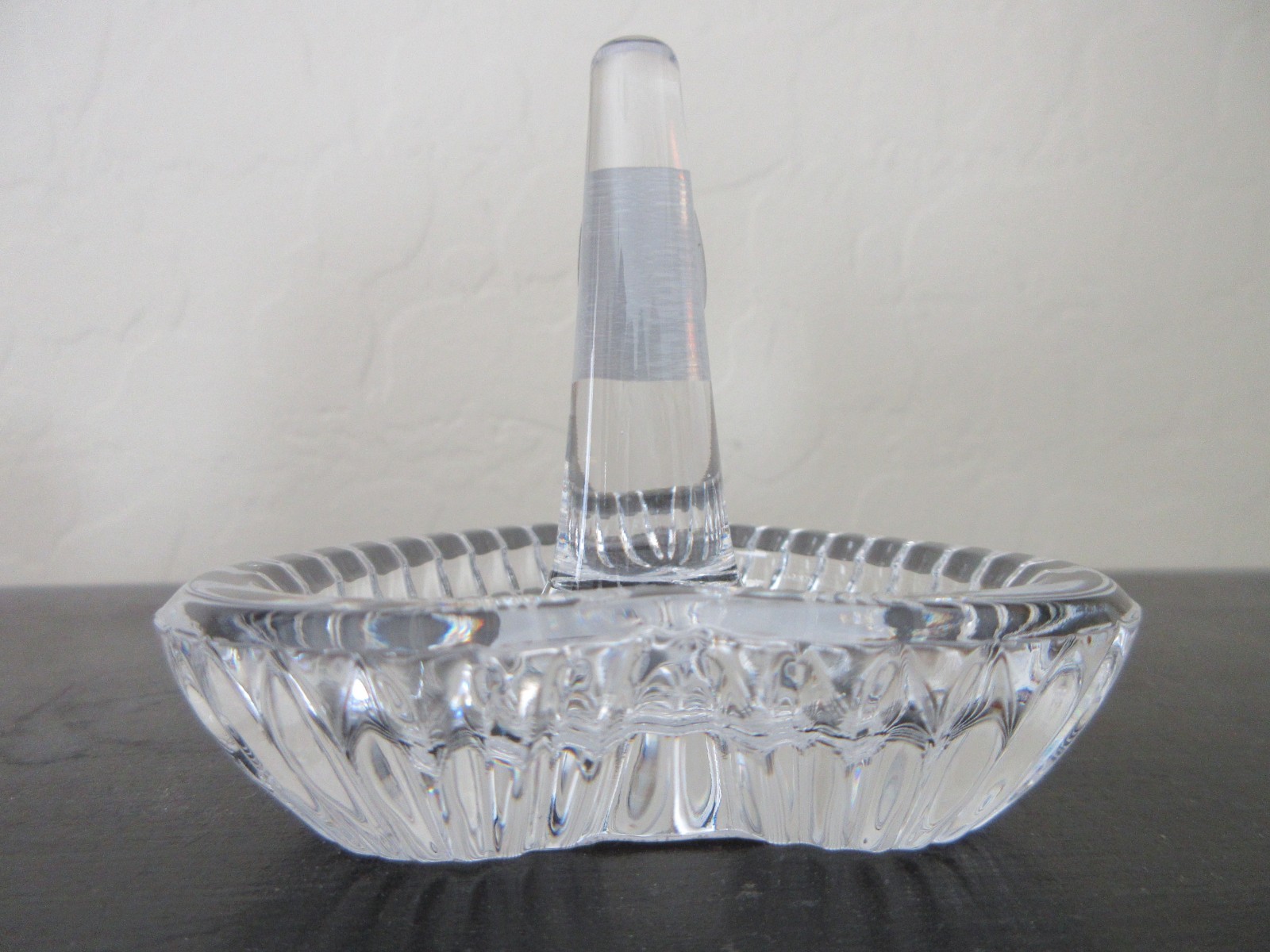 Waterford Crystal Heart Shaped Ring Holder Dish Fine Clear Glass