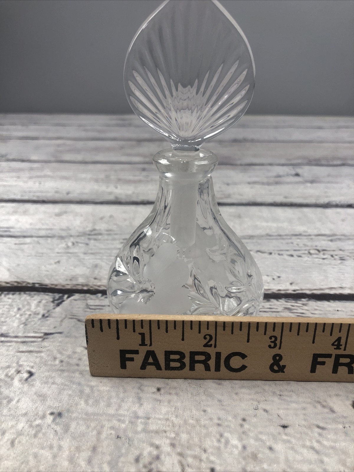 Princess House 2 pc 24% Lead Crystal Perfume Bottle #803 Made in West Germany