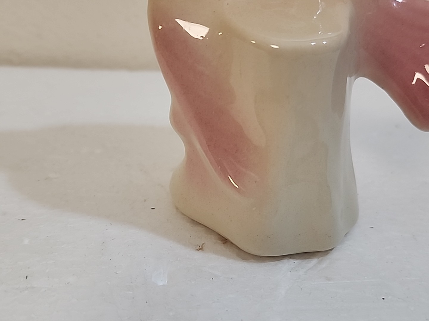 VTG Royal Copley Swallow Bird Tree Stump Figurine Pink Mauve MCM 1950’s Ceramic