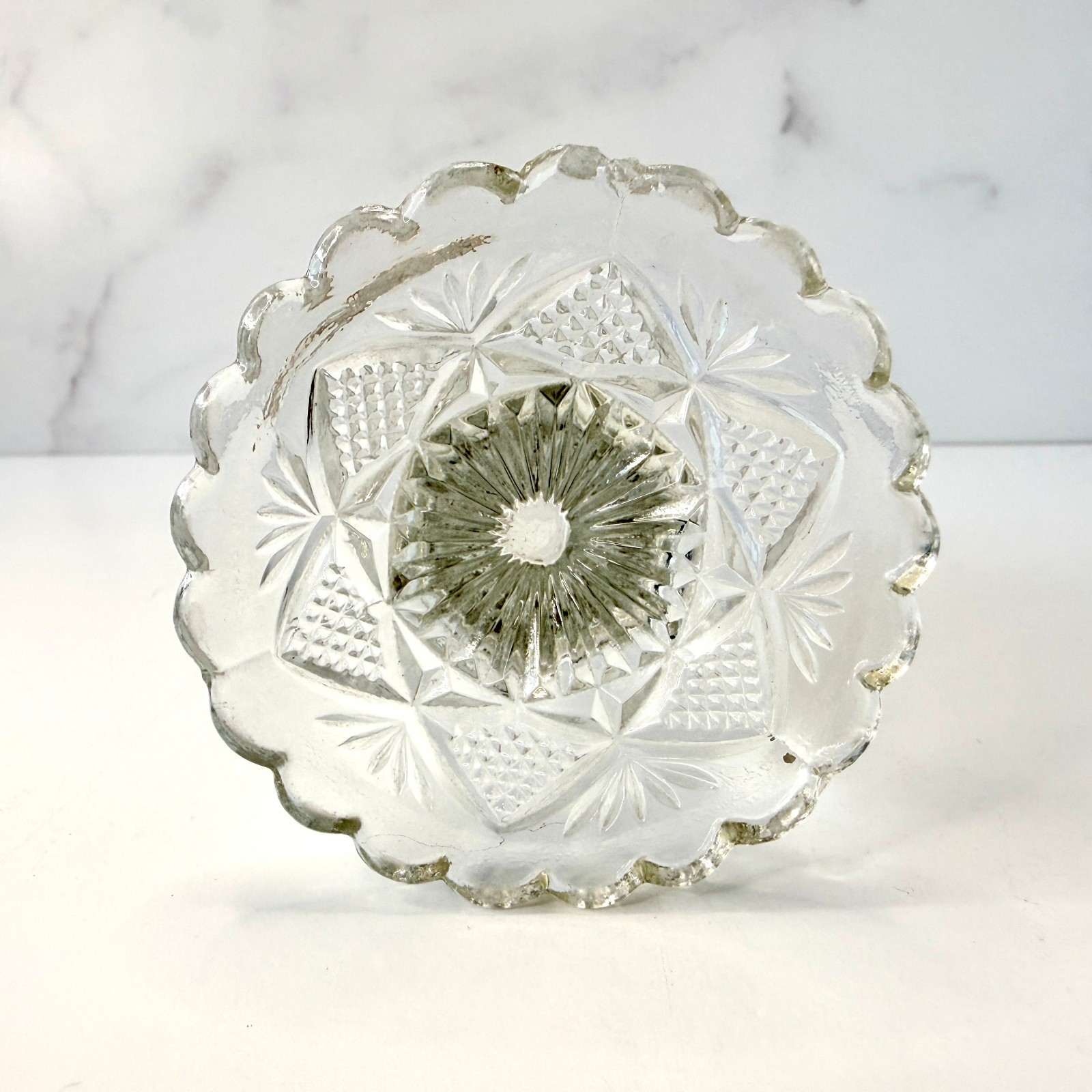 💠 U.S. Glass No. 16019 EAPG Vase Circa 1896 6 Inch Antique Pressed Glass