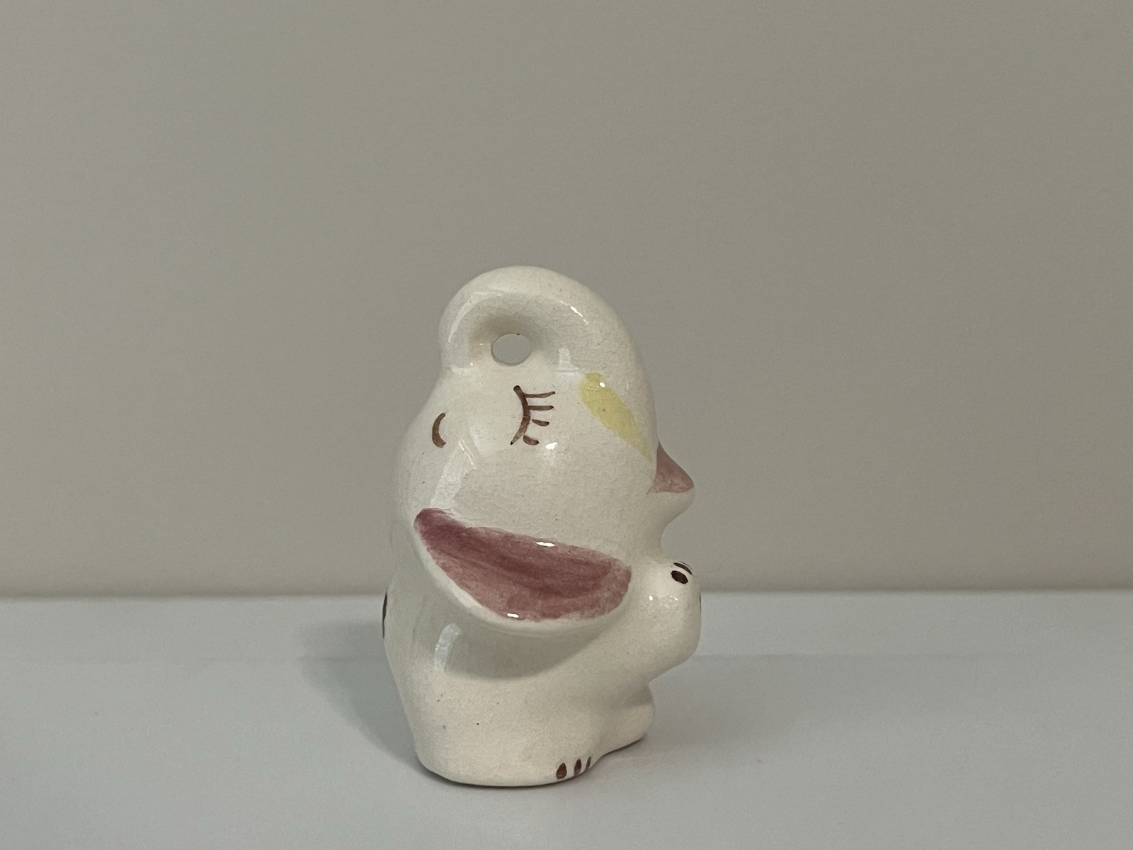 VTG Rio Hondo California Pottery Ceramic Elephant Figurine Standing Trunk Up HTF