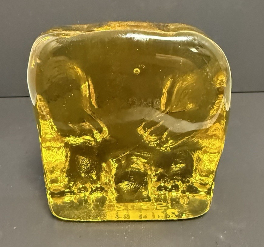 Blenko Glass Cryptid Critter 2523C – Grafton Monster – Citrine