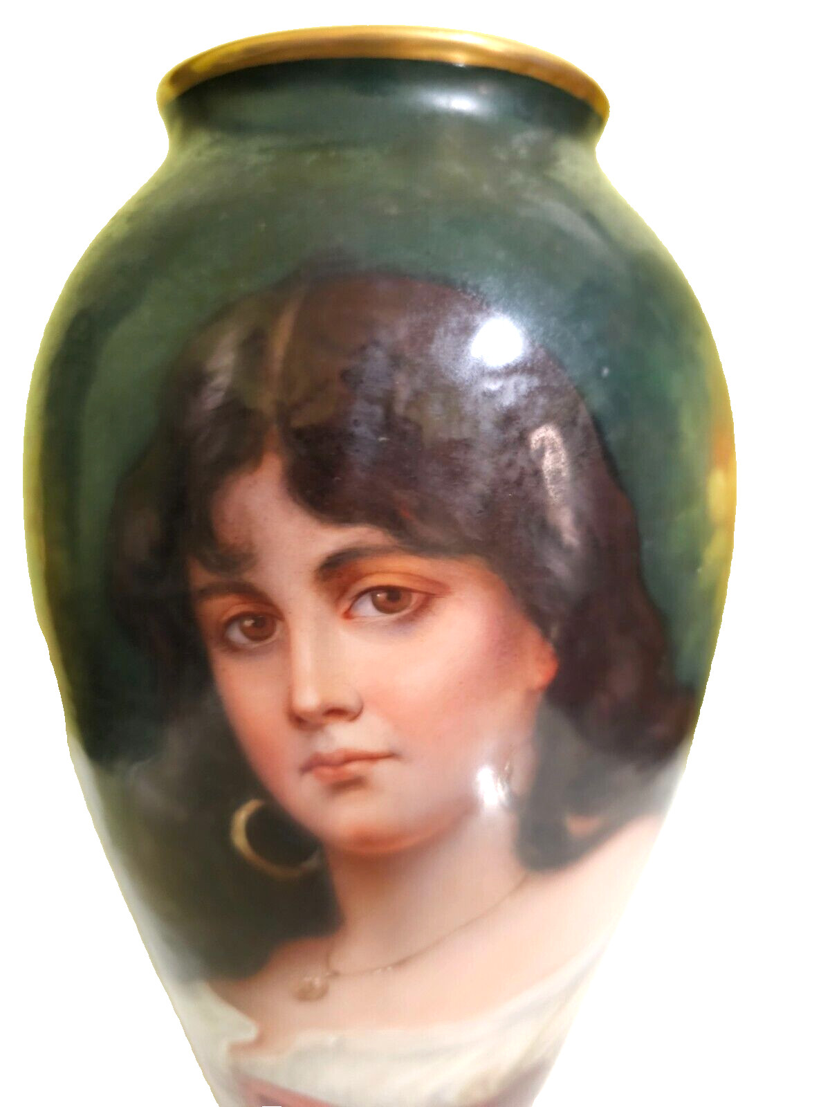 Berlin Porcelain vase hand painted by Engelbert Brodel after Ernest Sichel