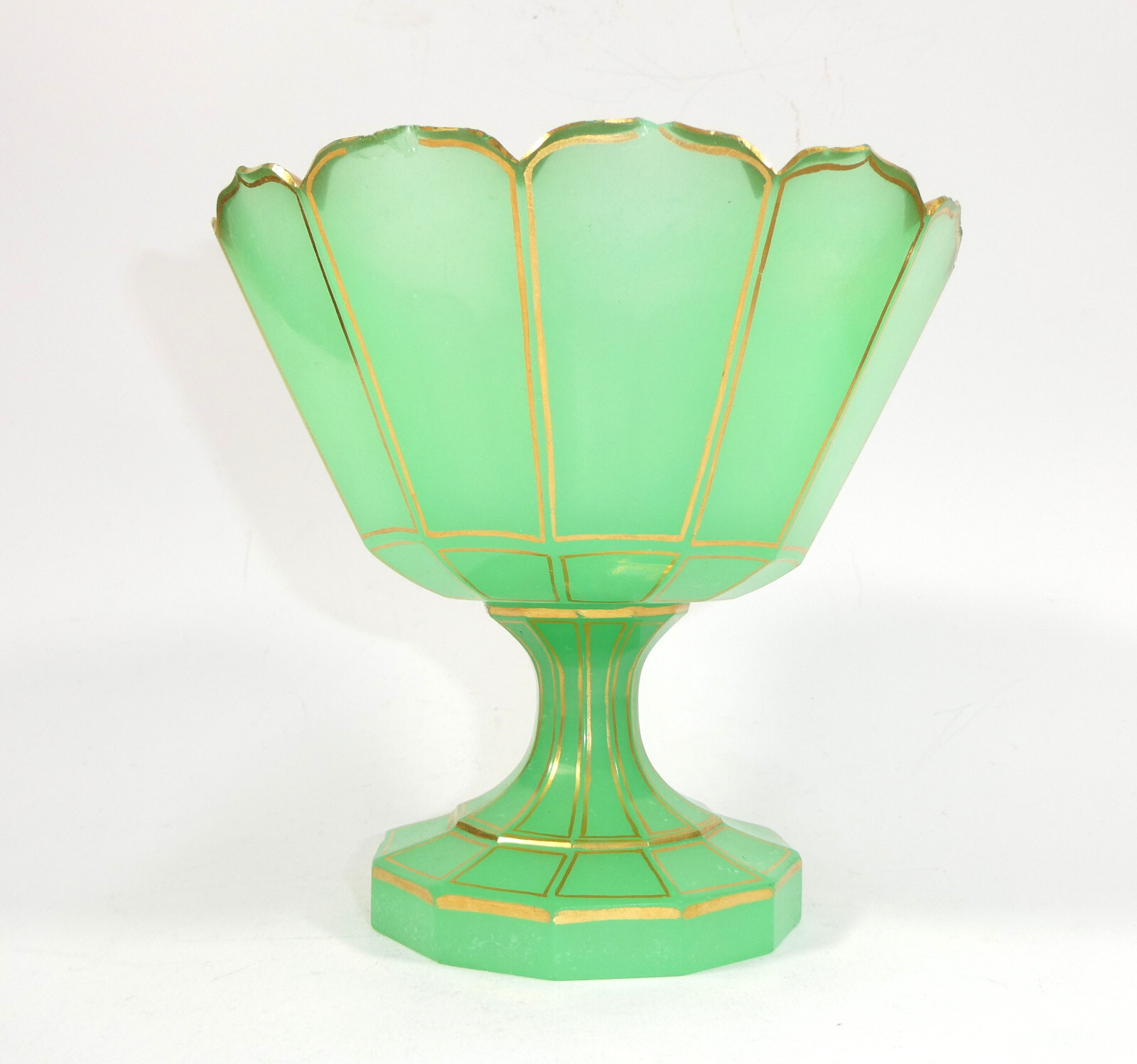 Opal Glass Uranium Glass Bowl 19th Century Opaline