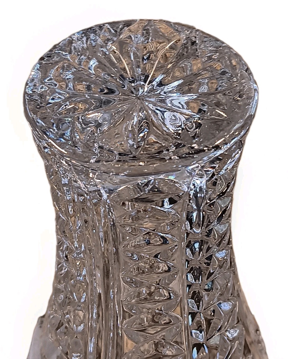 Vintage Anna Hutte Bleikristall Lead Crystal Vase made in Germany 7.5” Tall