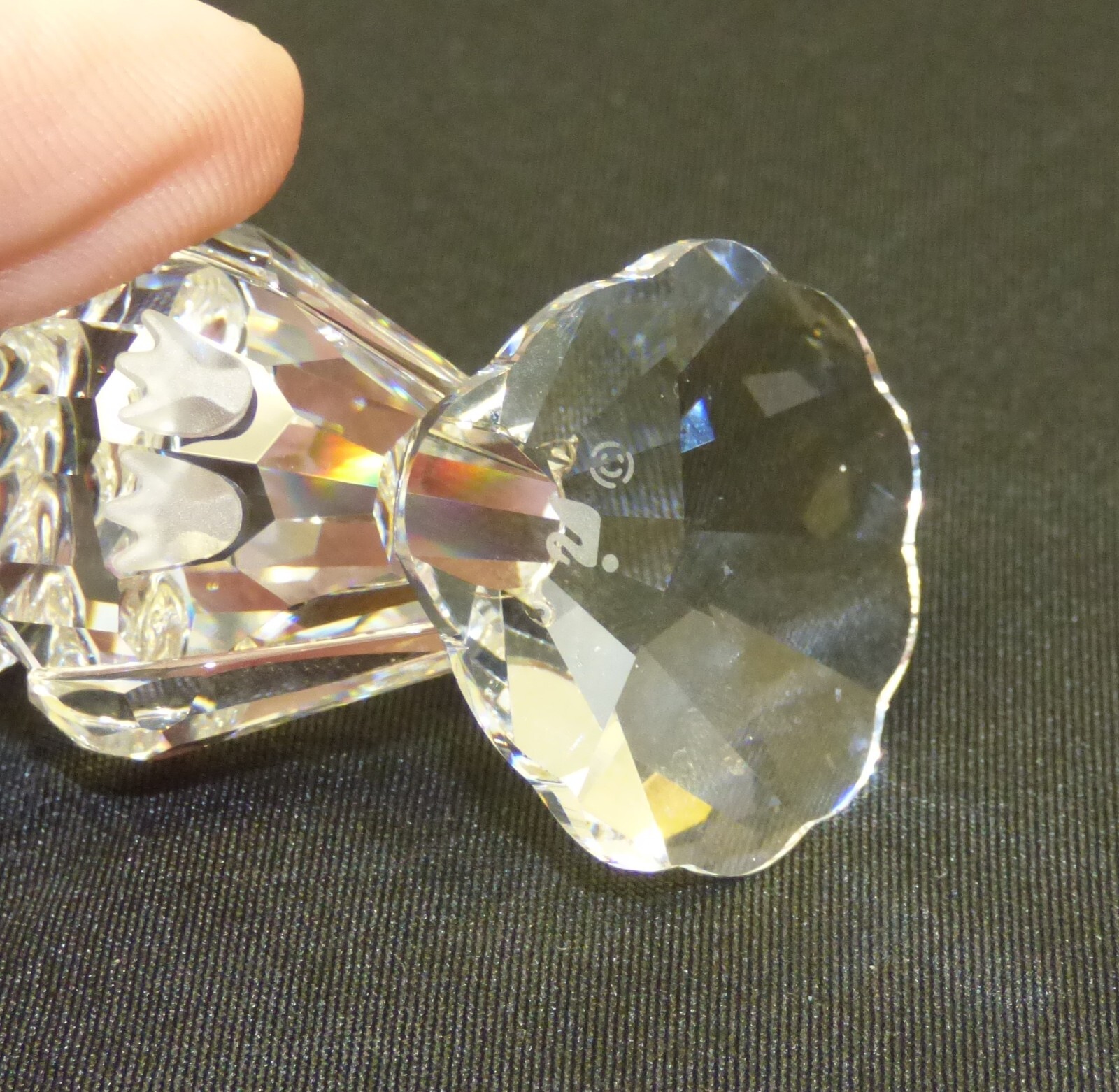 Swarovski Crystal Turtle Dove Bird Figurine Pink Eyes & Fan Tail 191696 EUC 7605