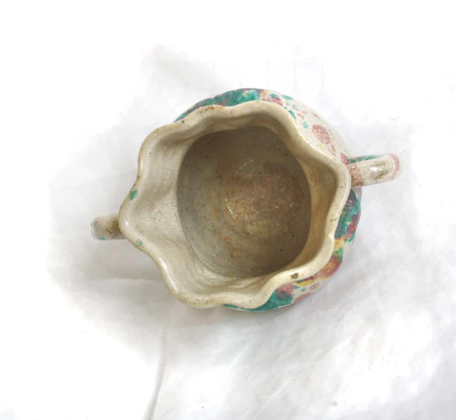 Early Rainbow Pottery Sanford NC Vintage Studio Art Pottery Vase, Marked