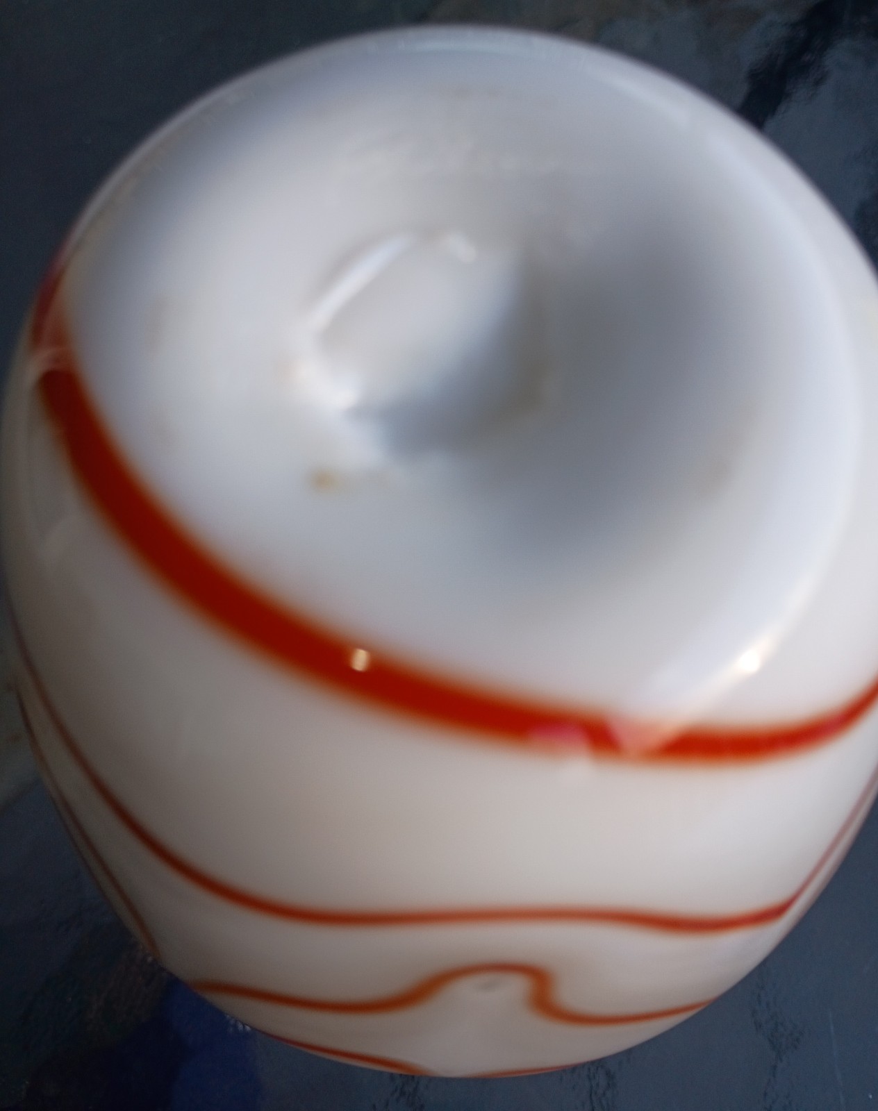 Vintage 1974 Signed Stephen Fellerman Abstract Swirl Art Glass Vase