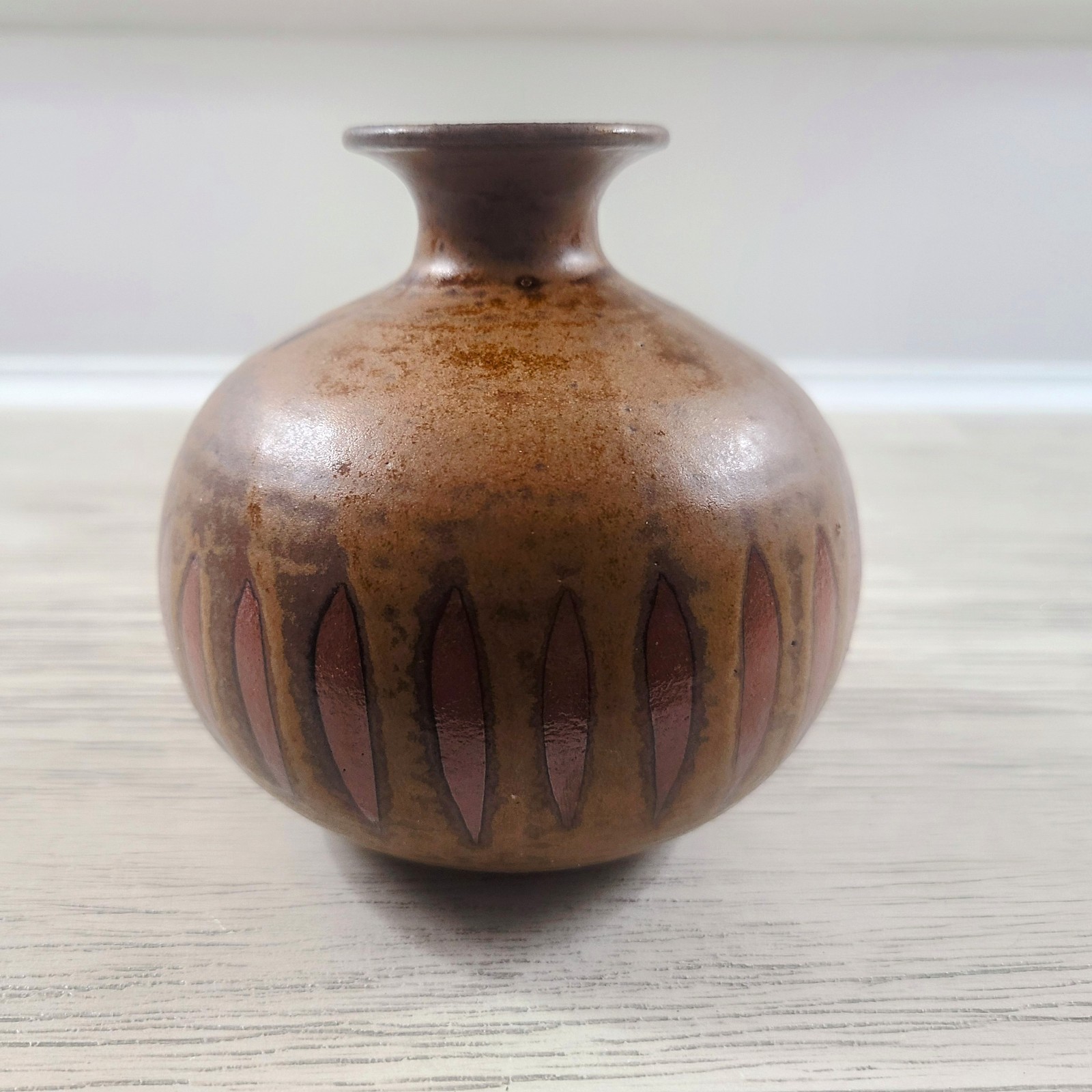 Vintage Small Mid Century Modern Otagiri Japanese Ceramic Art Vase Pottery